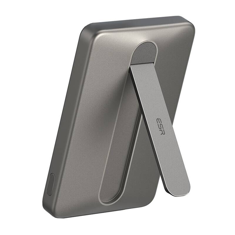ESR Qi2 MagSlim 5000 mAh magnetisk powerbank med stativ (sand)