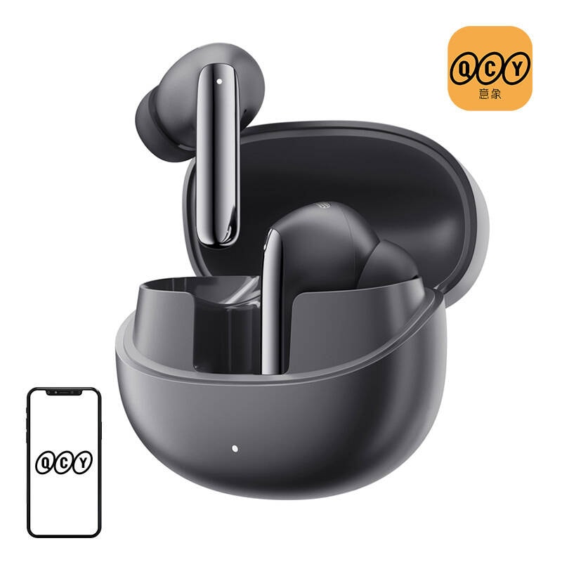 TWS QCY MeloBuds Pro HT08 hodetelefoner, ANC (svart)