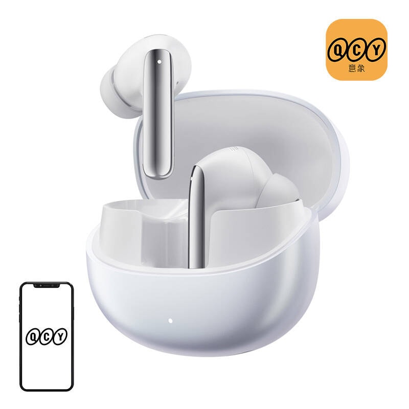 TWS QCY MeloBuds Pro HT08 hodetelefoner, ANC (hvit)