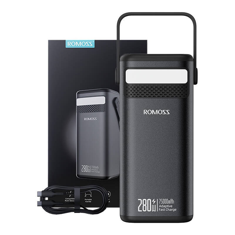 Powerbank Romoss PMT75-DC 75000mAh 280W, 240Wh (svart)