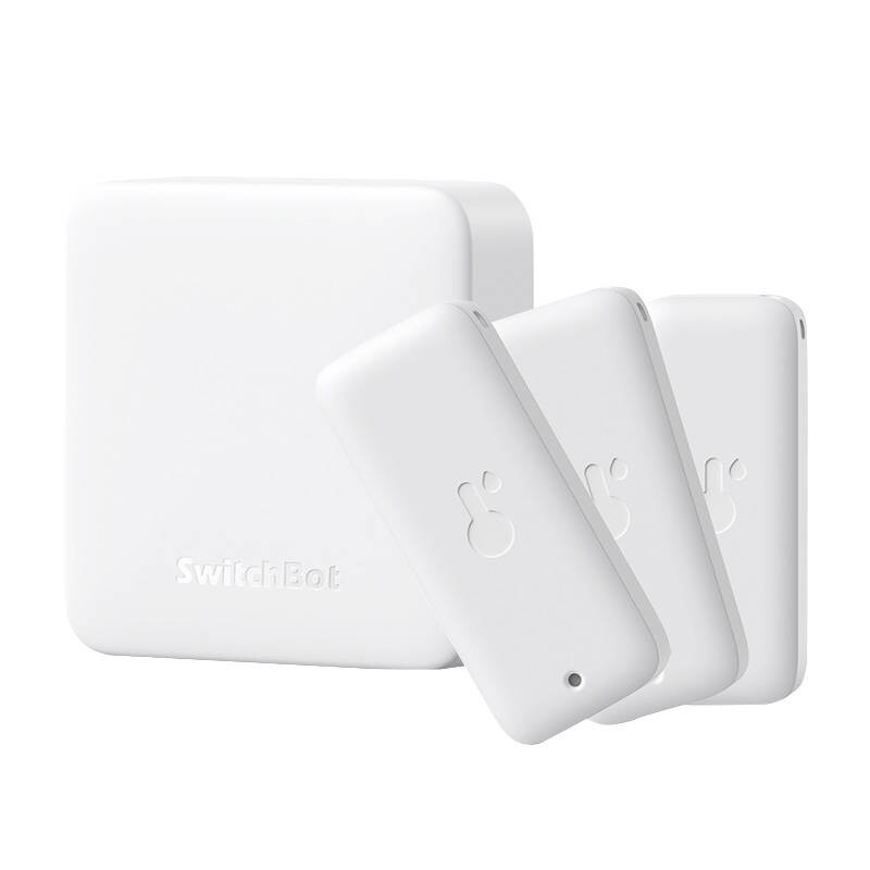 Sett Smart fjernkontroll Hub + 3x Thermo-Hygrometer SwitchBot Hub Mini
