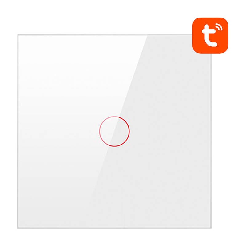 Smart lysbryter ZigBee Avatto LZTS02-EU-W1 1-veis uten nøytral TUYA (hvit)