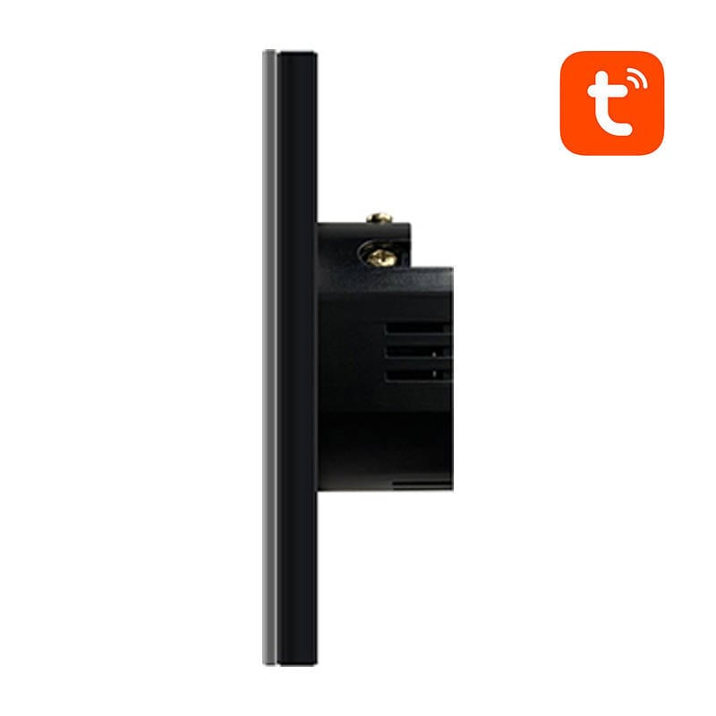 Smart lysbryter ZigBee Avatto LZTS02-EU-B1 1-veis uten nøytral TUYA (svart)