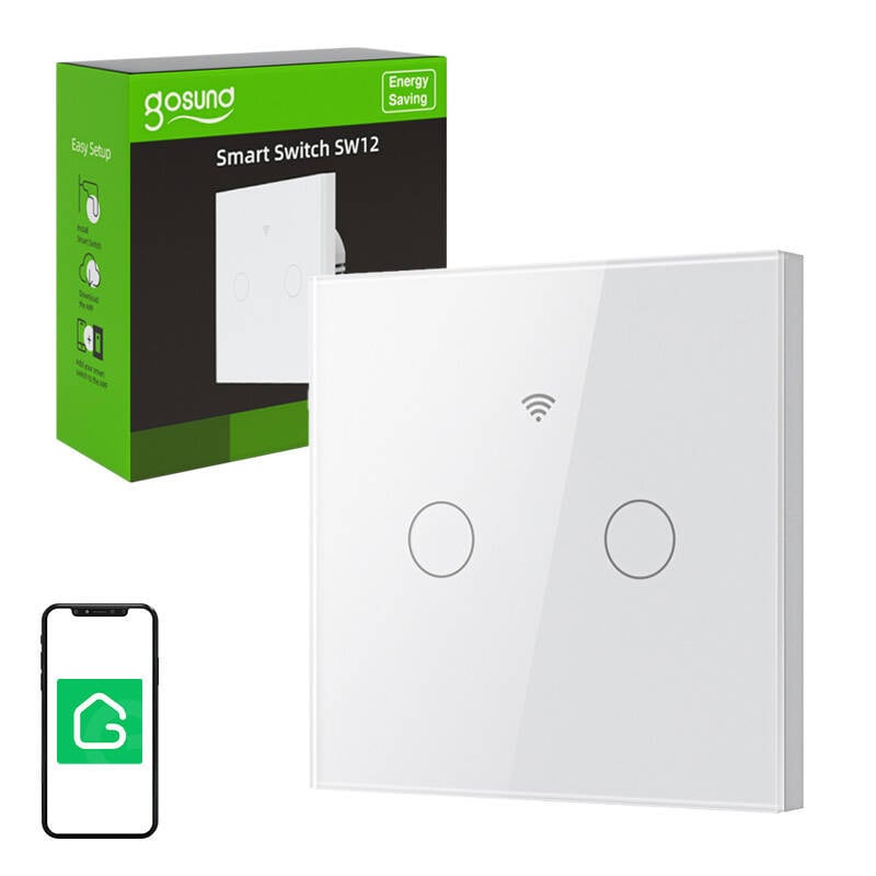 Smart Touch WiFi-lysbryter Gosund SLS2 (valgfri N, Dual) Tuya