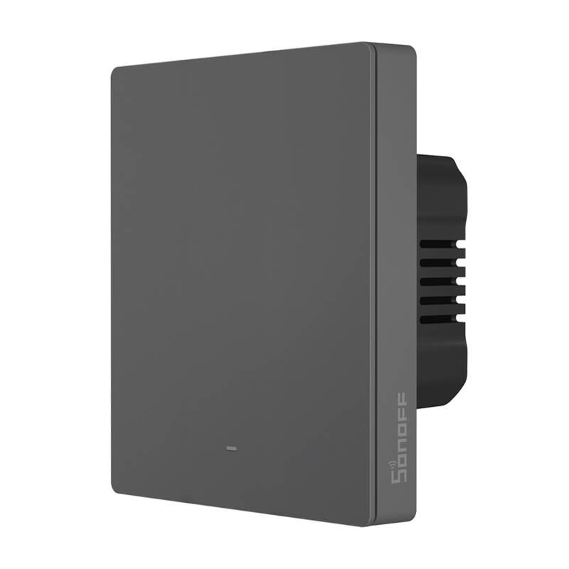 Smart WiFi-veggbryter SONOFF M5-1C-80 (1-kanal, for ramme, grafitt)
