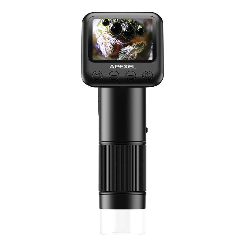 APEXEL APL-MS008 LCD digitalt mikroskop (svart)