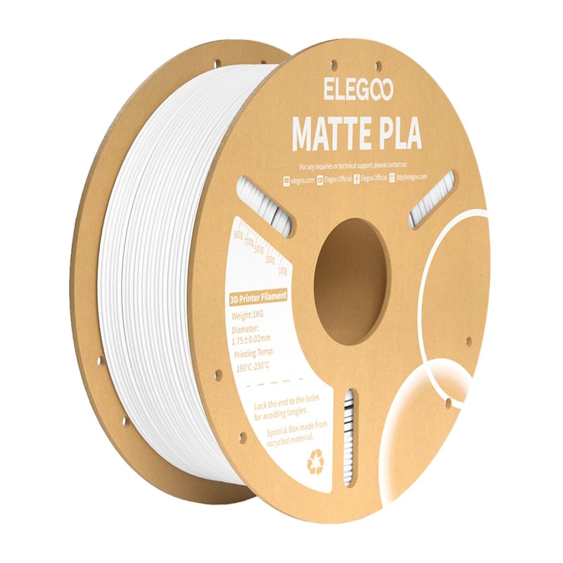 PLA Matte ELEGOO Filament (hvit)