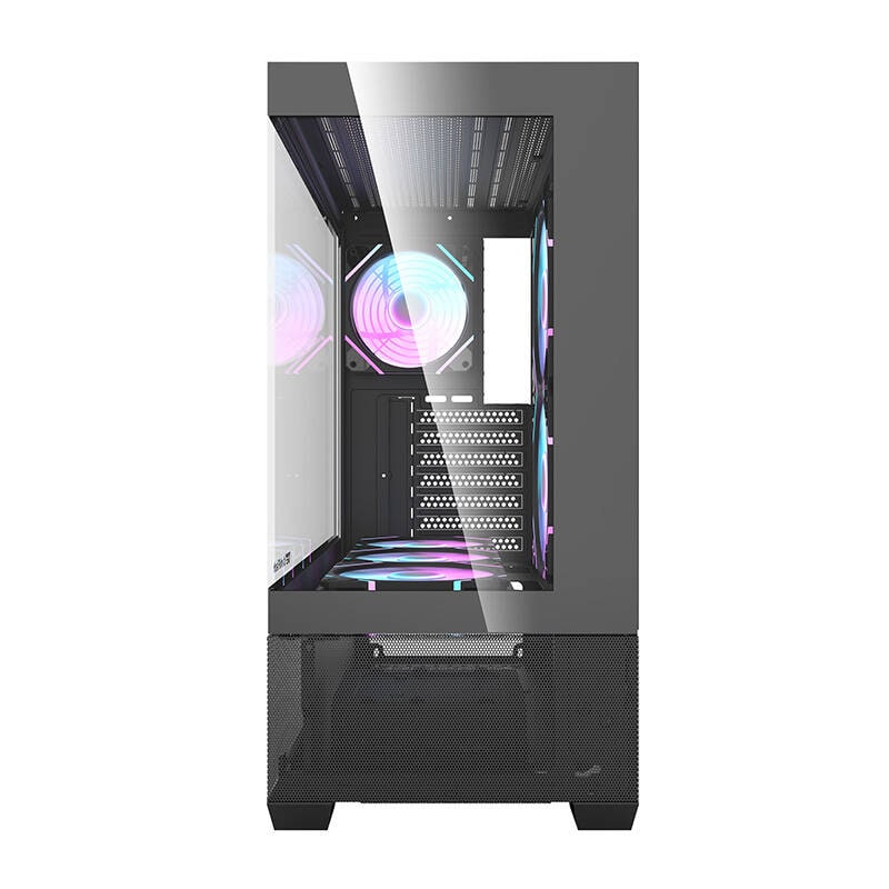 Darkflash DS900 AIR PC-kabinett (svart) + 6 ARGB-vifter