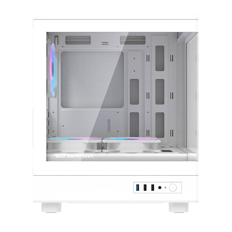 Darkflash DB330M datamaskinkasse (hvit) + 3 ARGB-vifter