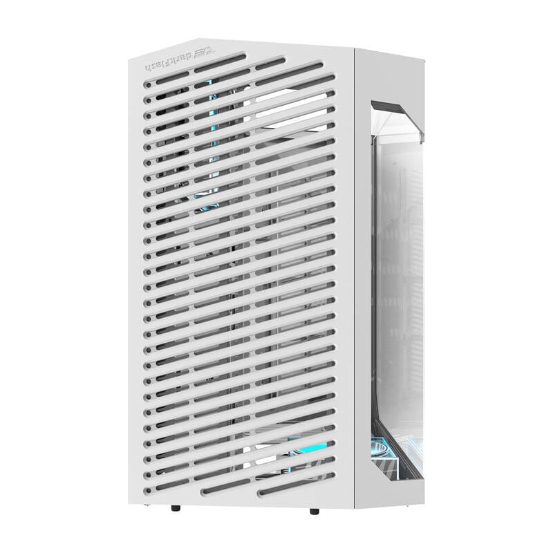 Darkflash DY470 PC-kabinett (hvit) + 4 vifter