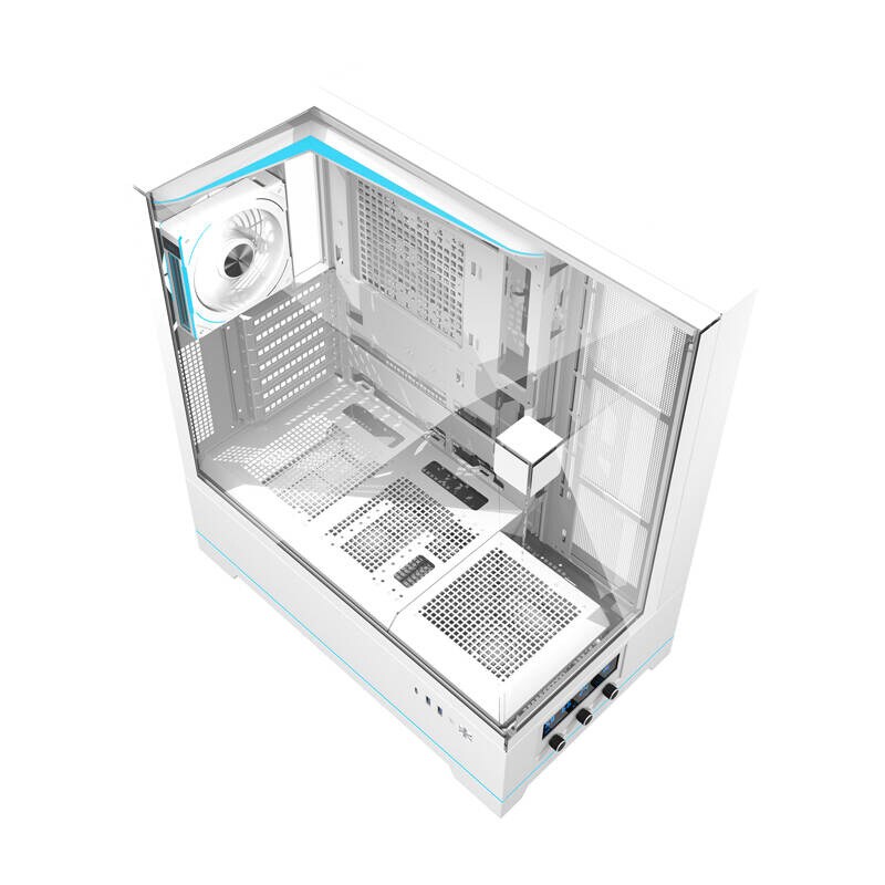Darkflash DY450 PRO datamaskinkasse (hvit) + 1 vifte