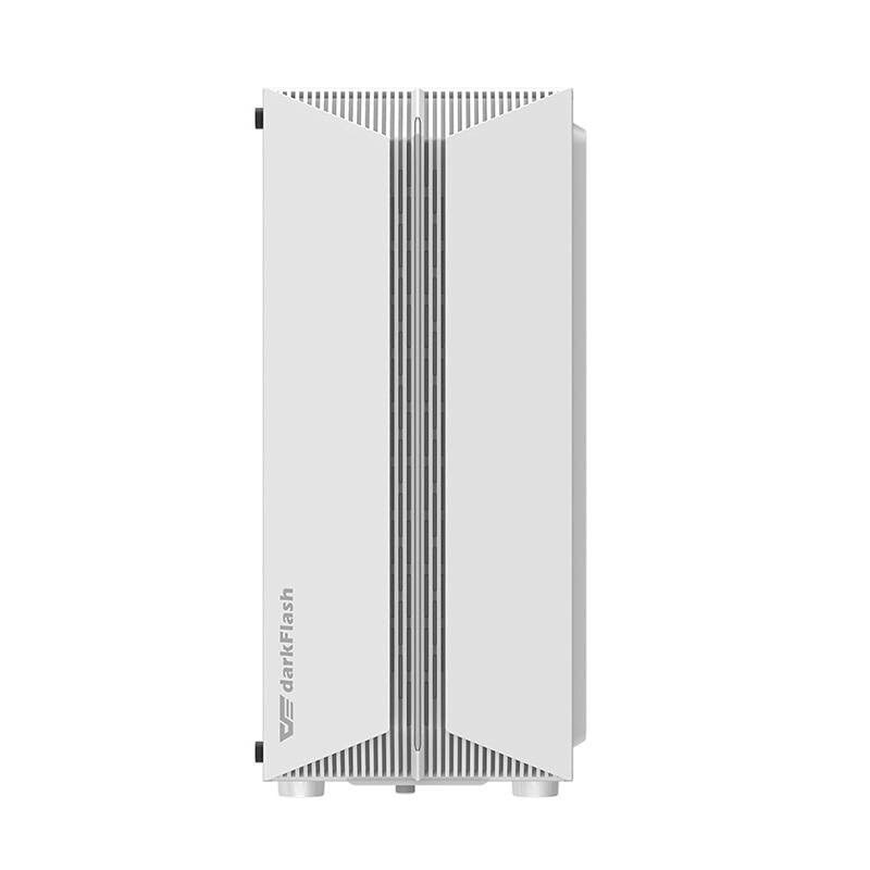 Darkflash DK151 LED PC-kabinett (hvit) + 3 RGB-vifter
