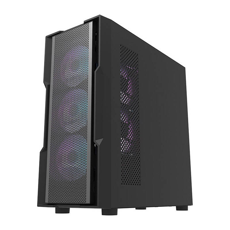Darkflash DK431 Mesh PC-kabinett (svart) + 4 ARGB-vifter