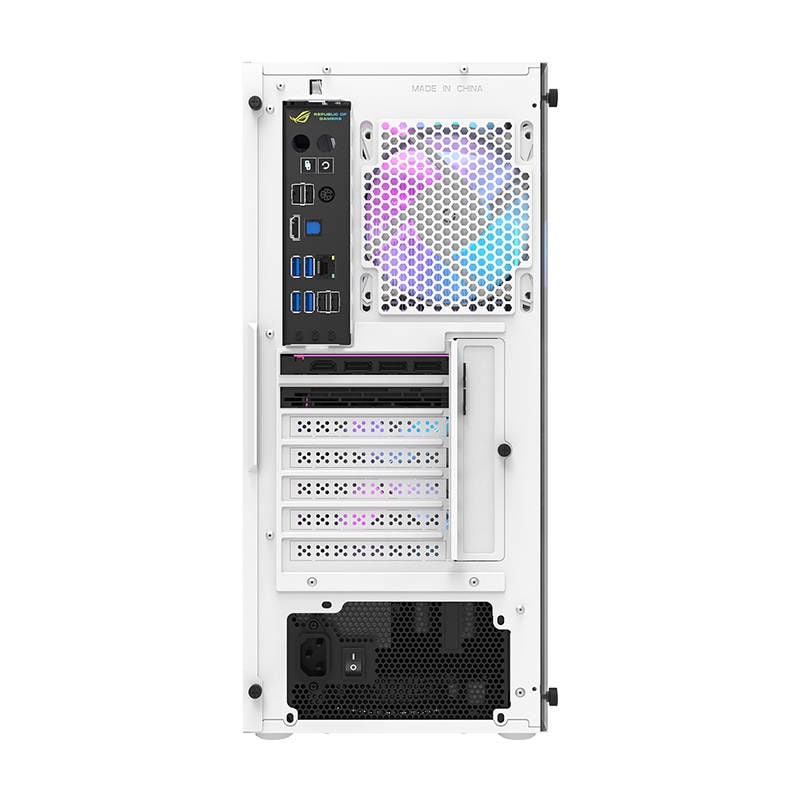 Darkflash DK351 datamaskinkasse (hvit) + 4 RGB-vifter