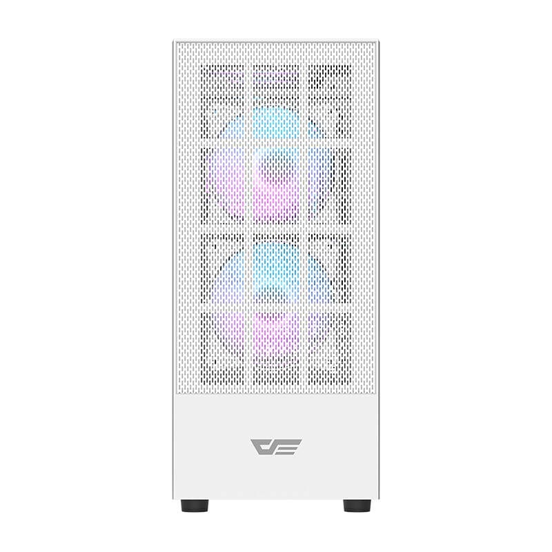 Darkflash A290 datamaskinkasse (hvit) + 3 RGB-vifter