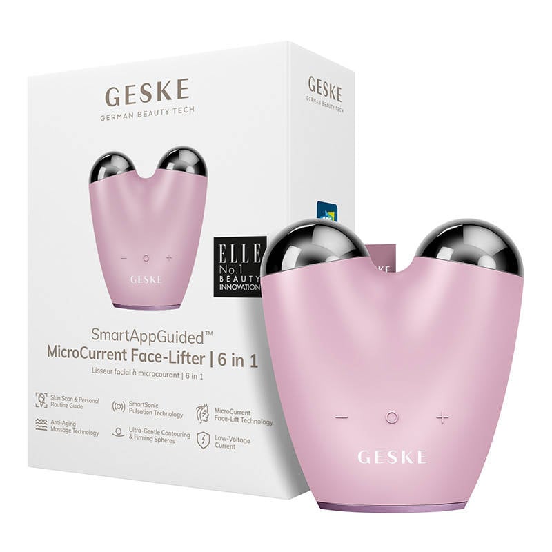 MicroCurrent Face-Lifter 6 i 1 Geske med APP (rosa)