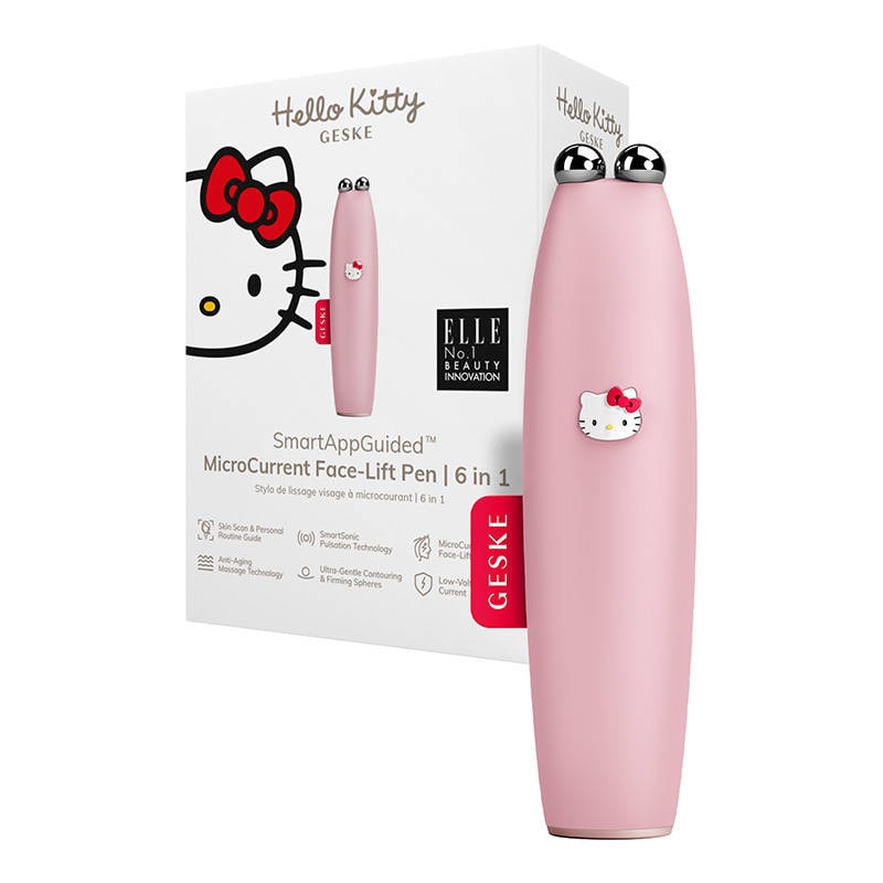 MicroCurrent Face-Lift Pen 6 i 1 Geske med APP (Hello Kitty rosa)