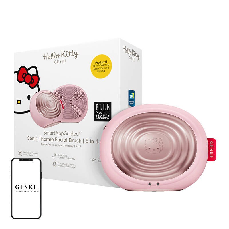 Sonic Thermo Facial Brush 5in1 Geske med APP (hello kitty rosa)