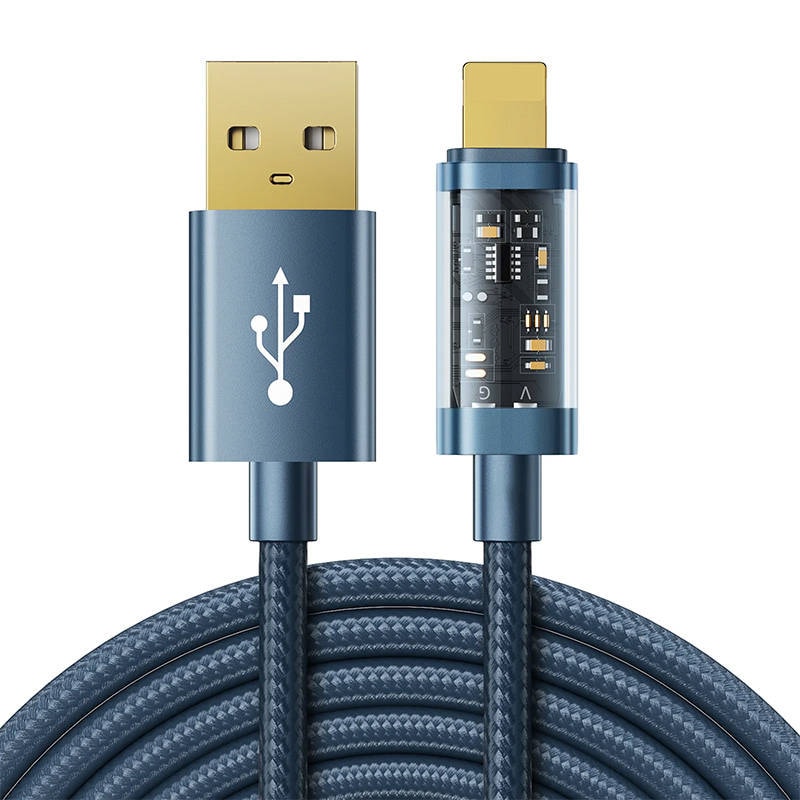 Kabel til USB-A / Lightning / 2,4A / 1,2 m Joyroom S-UL012A12 (blå)