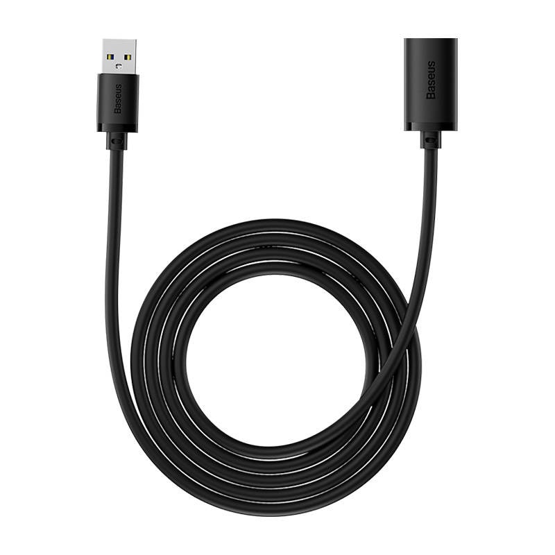 USB 3.0-forlengelseskabel Baseus hann til hunn, AirJoy-serien, 2 m (svart)