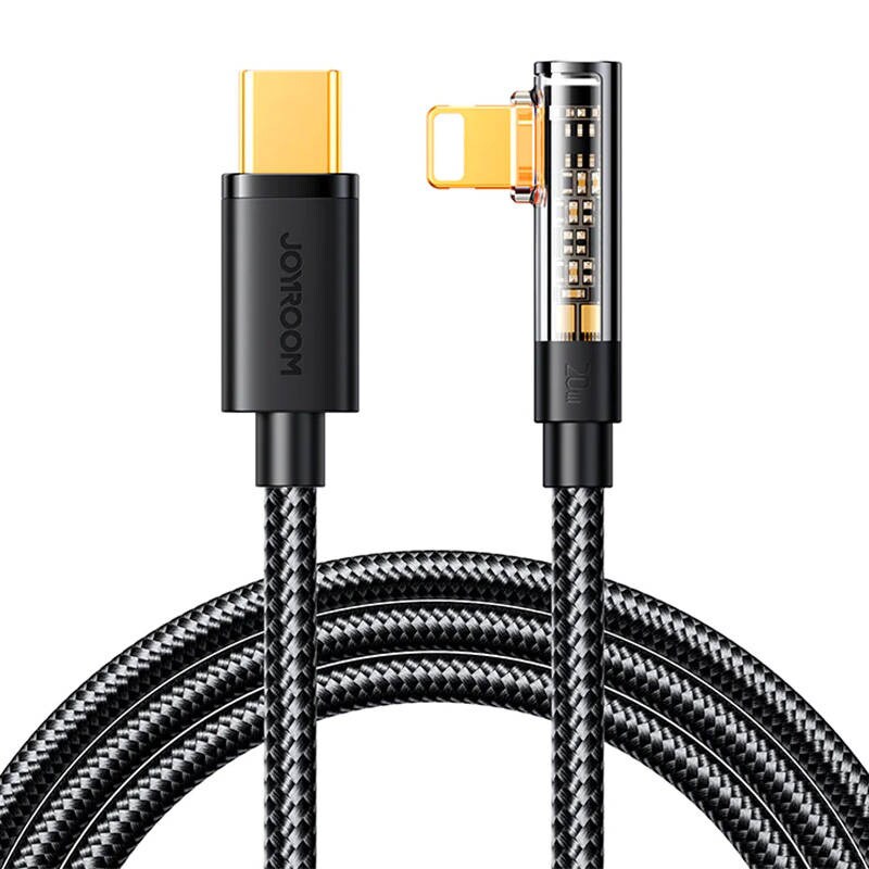 Joyroom S-C Lightning Angle 20W 1,2 m USB til USB-C Lightning-kabel S-CL020A6 (svart)