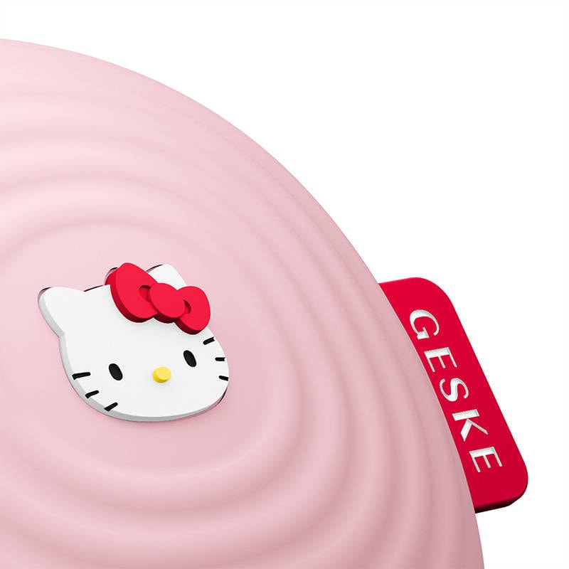 Sonisk ansiktsrengjøringsbørste 4in1 Geske med APP (Hello Kitty rosa)