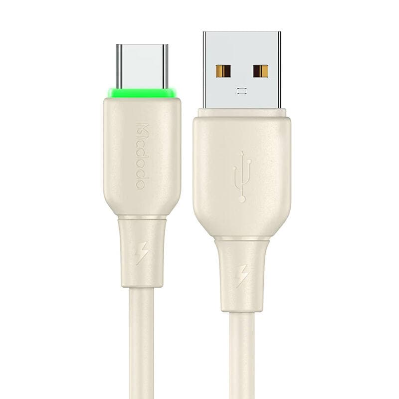 USB til USB-C-kabel Mcdodo CA-4750 med LED-lys 1,2 m (beige)