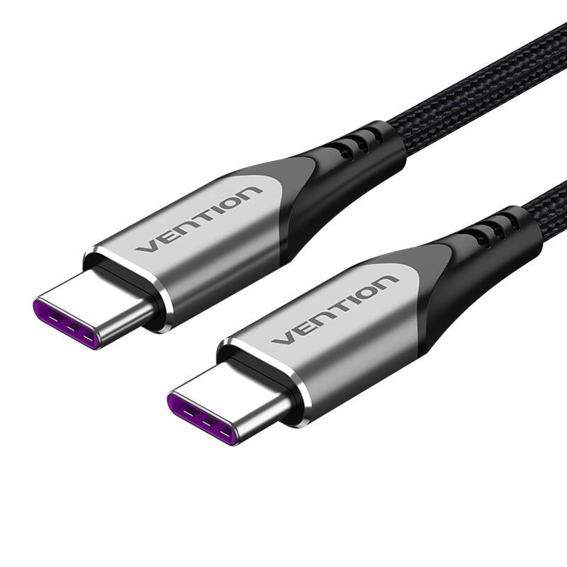 USB-C 2.0 til USB-C-kabel Vention TAEHG 1,5 m PD 100 W grå