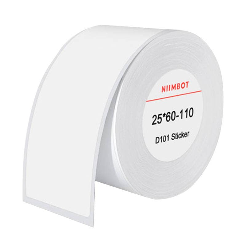 Termoetiketter Niimbot klistremerker 25x60 mm, 110 stk (Hvit)
