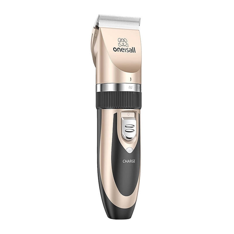 Oneisall P2 Trimmer / klippemaskin + saks + kam sett (gull)