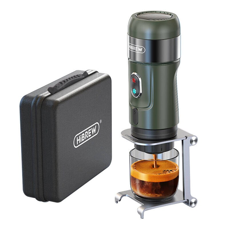 Bærbar 3-i-1 kaffetrakter med koffert HiBREW H4B_GN