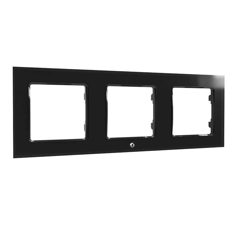 Shellly Switch Frame Triple (svart)