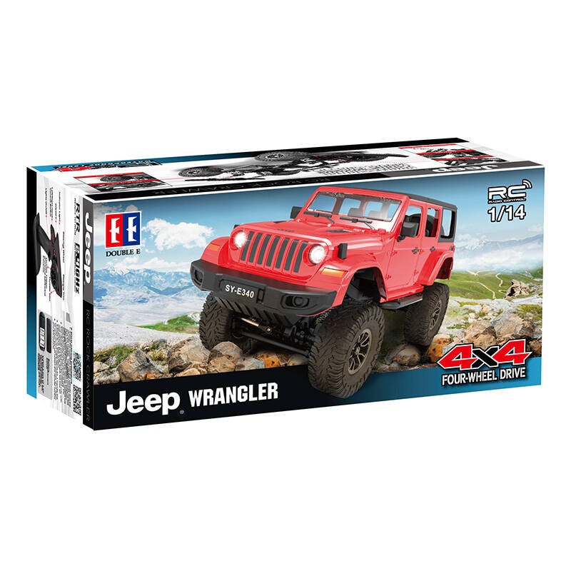 Fjernstyrt bil 1:14 Double Eagle (rød) Jeep Crawler Pro E340-003