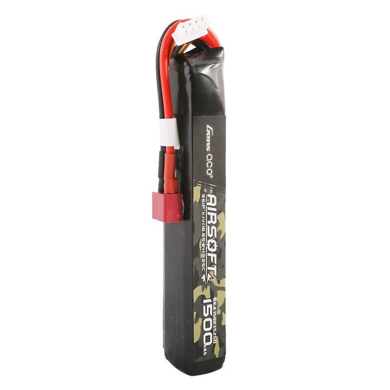 Gens ace 25C 1500mAh 3S1P 11.1V Airsoft Gun Lipo-batteri med T-plugg