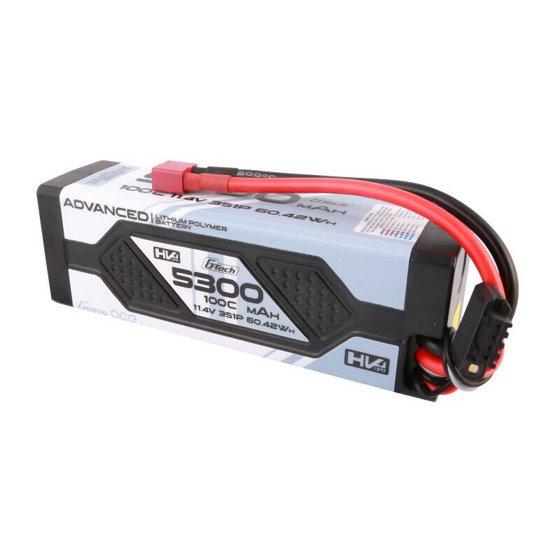 Gens ace Advanced G-Tech 5300mAh 11.4V 3S1P 100C HV bil Lipo batteripakke Hardcase med Deans Plug