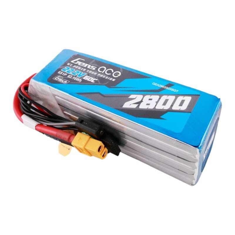 Gens ace G-Tech 2800 mAh 22,2 V 60C 6S1P Lipo-batteripakke med XT60-plugg