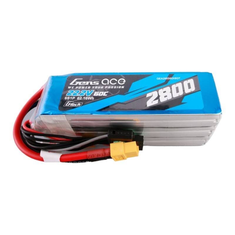 Gens ace G-Tech 2800 mAh 22,2 V 60C 6S1P Lipo-batteripakke med XT60-plugg