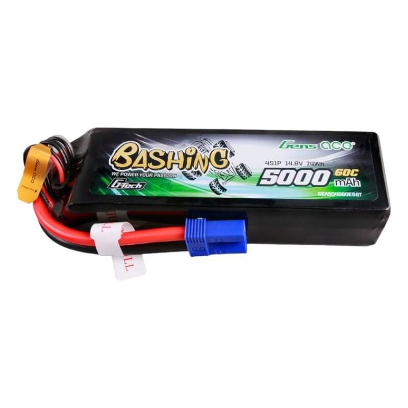 Gens ace G-Tech 5000 mAh 14,8 V 4S1P 60C Lipo-batteripakke med EC5 Plug-Bashing-serie