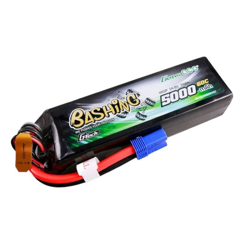 Gens ace G-Tech 5000 mAh 14,8 V 4S1P 60C Lipo-batteripakke med EC5 Plug-Bashing-serie