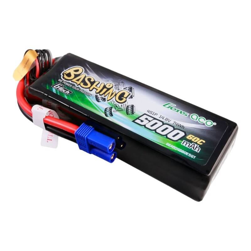 Gens ace G-Tech 5000 mAh 14,8 V 4S1P 60C Lipo-batteripakke med EC5 Plug-Bashing-serie