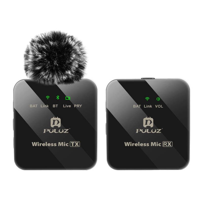 Trådløs Lavalier-mikrofon PULUZ 1 TX + 1 RX