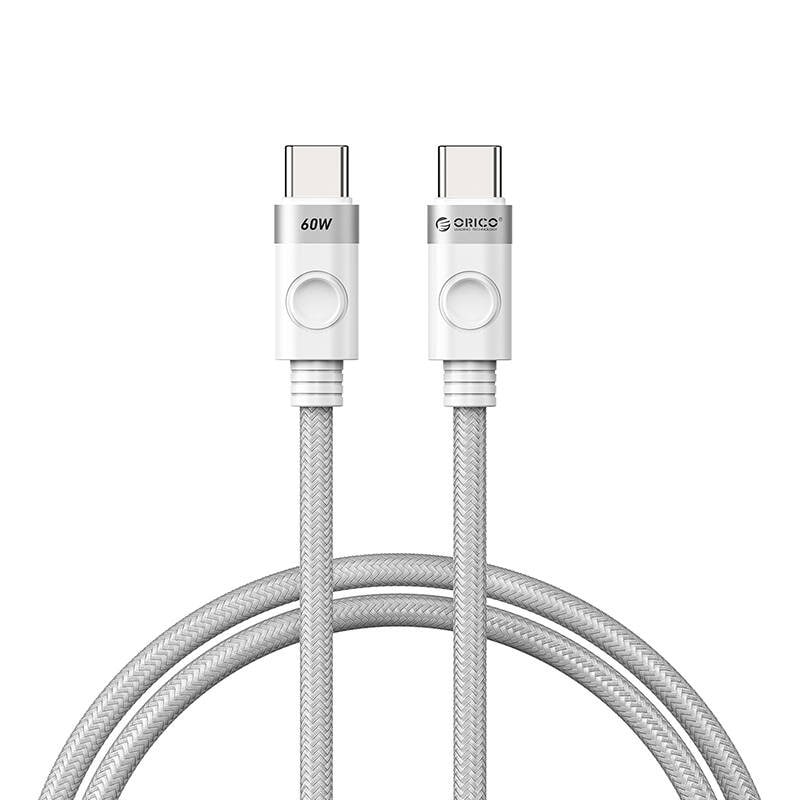 Orico 60 W USB-C til USB-C-ladekabel (hvit)