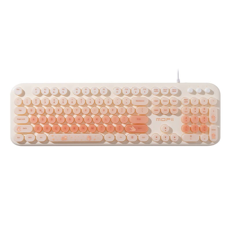 MOFII kablet tastatur med bakgrunnsbelysning Love Me (Beige)