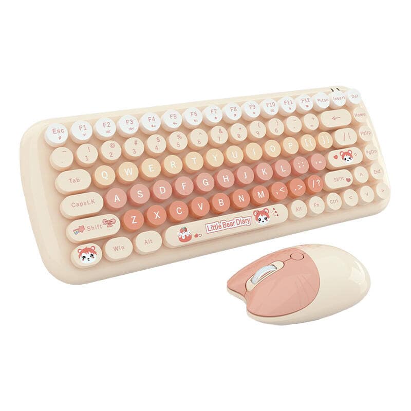MOFII Candy Nytt 2.4G trådløst tastatur + musesett (oransje)