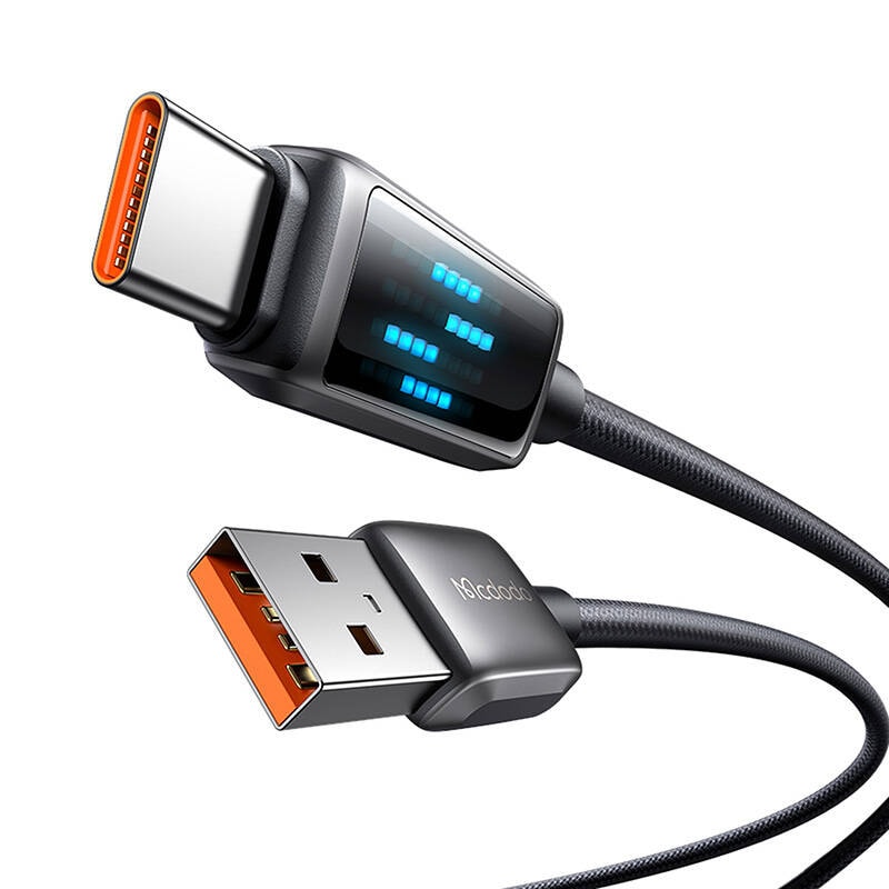 Mcdodo CA-2350 USB-A til USB-C-kabel, 6A, LED-display, 1,2 m