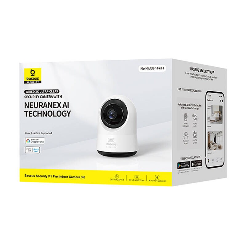Baseus P1 Pro 3K innendørskamera (hvit)
