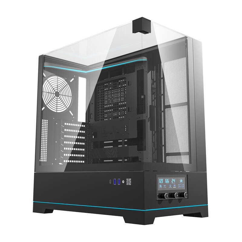 Darkflash DY450 PC-kabinett uten vifter (svart)