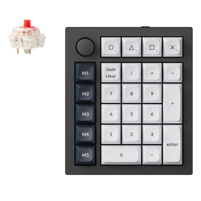 Keychron Q0 Max RGB trådløst numerisk tastatur, rød bryter (svart) [Q0M-M1].