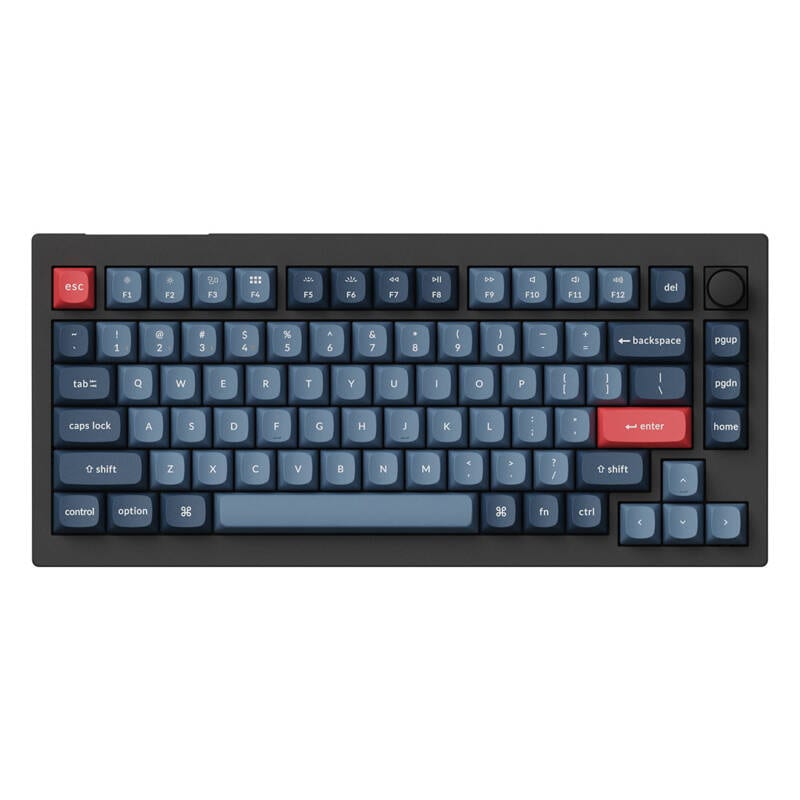 Keychron V1 Max RGB Banana Switch trådløst mekanisk tastatur (svart) [V1M-D4].