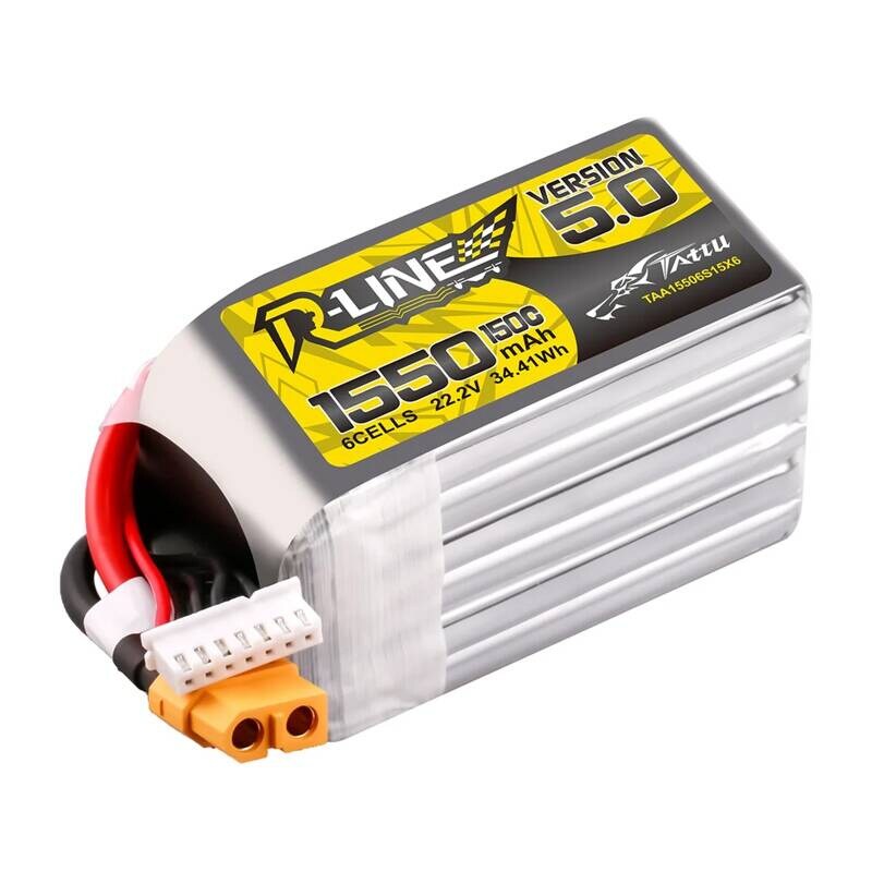 Lipo Tattu R-Line versjon 5.0 1550 mAh 22,2 V 150C 6S-batteri med XT60-kontakt